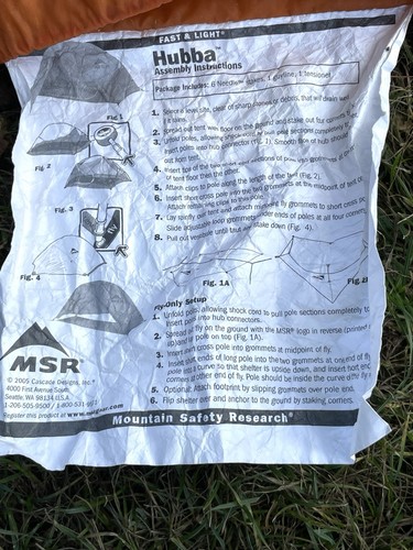 Msr hubba lightweight - hubba, 1p