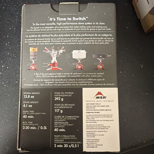 Msr switch system stove set - system,